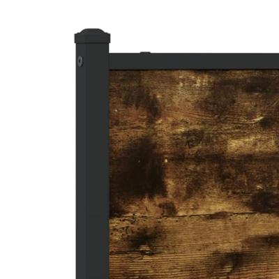 Bedframe zonder matras metaal gerookt eikenkleurig 107x203 cm