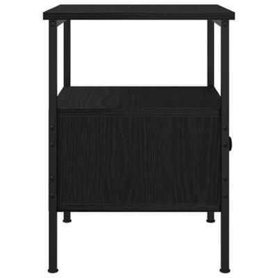 Nachtkastje 2 pcs Zwart Eiken 34 x 36 x 50 cm Bewerkt hout