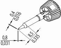 Ersa 0142CDLF08/SB Soldeerpunt Beitelvorm Grootte soldeerpunt 0.80 mm Inhoud: 1 stuk(s) - thumbnail