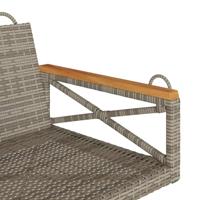 Schommelbank 63x62x40 cm poly rattan grijs - thumbnail