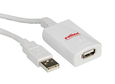 ROLINE USB 2.0 verlengkabel, wit, 5 m