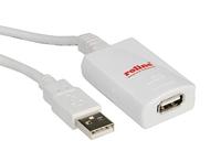 ROLINE USB 2.0 verlengkabel, wit, 5 m - thumbnail