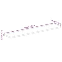 Tafelblad rechthoekig 140x50x3,8 cm massief acaciahout - thumbnail