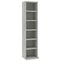 Cd-kast 21x20x88 cm bewerkt hout betongrijs - thumbnail