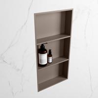 MONDIAZ EASY Nis 59,5x29,5cm in solid surface kleur Smoke | Smoke. 3 vakken geschikt voor in- of opbouw - thumbnail