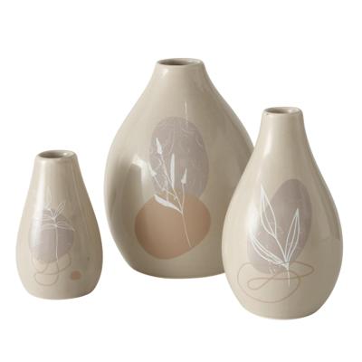Boltze Home Vaas stona aardewerk set a 3 h8/11/12cm