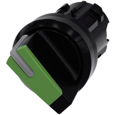 Siemens 3SU10022BC400AA0 3SU1002-2BC40-0AA0 Knevelschakelaar Kunststof frontring, Verlicht Knevel Zwart, Groen 1 x 45 ° 1 stuk(s)