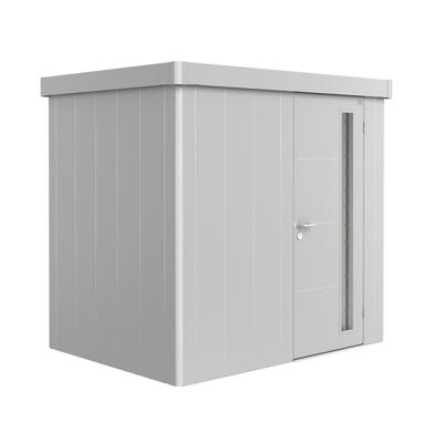 Biohort Neo 1B metalen tuinhuis enkele deur zilver 236x180 cm Biohort Neo 1B metalen tuinhuis enkele deur zilver 236x180 cm