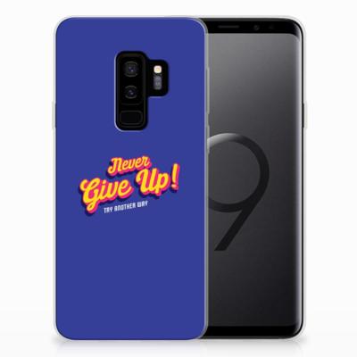 Samsung Galaxy S9 Plus | Siliconen hoesje | met naam Never Give Up Samsung Galaxy S9 Plus | Siliconen hoesje | met naam Never Give Up