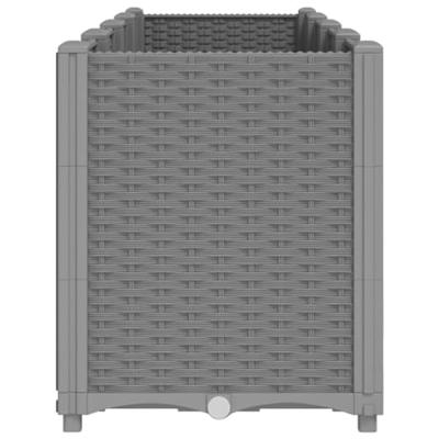 VidaXL Plantenbak 160x40x53 cm polypropeen lichtgrijs