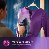 Philips DST8020/20 strijkijzer Stoomstrijkijzer SteamGlide Elite-zoolplaat 3000 W Blauw - thumbnail