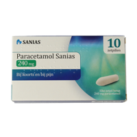 Sanias Paracetamol 240mg 10 Zetpillen - thumbnail