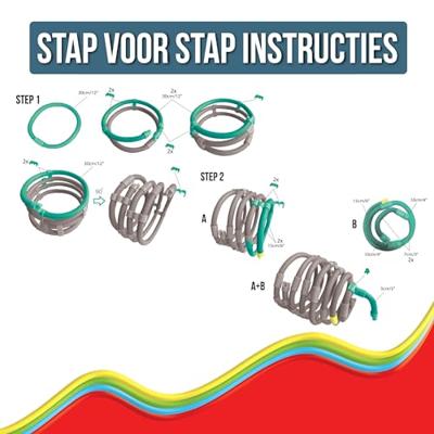 Clics Spaghetteez ele-flex olifant flexibele bouwstaafjes, 48dlg.