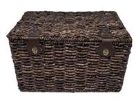 Bakkersmand bruin large 47x31x28 met deksel - thumbnail