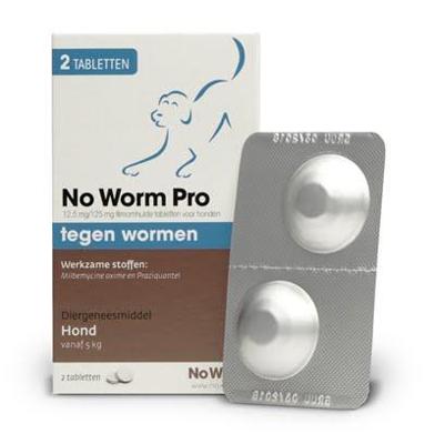Exil No worm pro hond M 2 Stuks