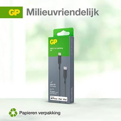GP USB-laadkabel USB 2.0 USB-C stekker, Apple Lightning stekker 1.00 m Grijs GPCBCL1PGYUSB221 GP USB-laadkabel USB 2.0 USB-C stekker, Apple Lightning stekker 1.00 m Grijs GPCBCL1PGYUSB221
