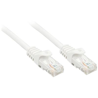 LINDY 48205 RJ45 Netwerkkabel, patchkabel CAT 6 U/UTP 5.00 m Wit Vergulde steekcontacten 1 stuk(s)