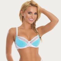 BB Positiebh Voedingsbh Mama Katie Blauw met Wit - thumbnail