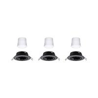 Paulmann 92465 LED-inbouwlamp Set van 3 stuks LED 14.7 W Zwart (mat) - thumbnail