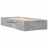 Bedframe bewerkt hout betongrijs 90x190 cm - thumbnail