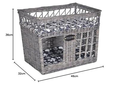 Kattenbed/huis/krabpaal met kussen vierkant wilgen