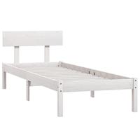 Bedframe massief grenenhout wit 75x190 cm UK Small Single - thumbnail