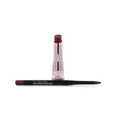 Maybelline Lip Kit Color Sensational Lipliner & Lipstick - Spicy sangria