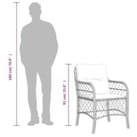 9-delige Tuinset met kussens poly rattan grijs - thumbnail