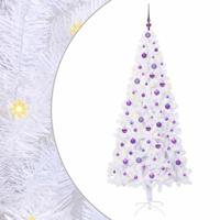 Kunstkerstboom met 300 LED Wit 210 cm PVC en staal - thumbnail