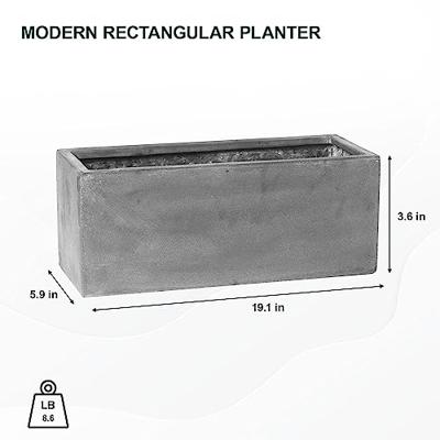 Pottery Pots balkonbak grijs 50x20x20 cm Pottery Pots balkonbak grijs 50x20x20 cm