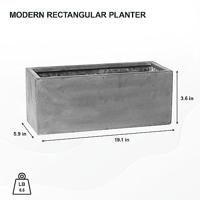 Pottery Pots balkonbak grijs 50x20x20 cm - thumbnail