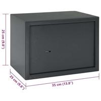 VidaXL Kluisdoos met slot donkergrijs 35 x 25 x 25 cm staal - thumbnail