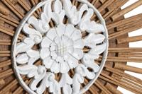 Wanddecoratie DKD Home Decor Wit Bruin Natuurlijk Stads 70 x 1.5 x 70 cm 70 x 1,5 x 70 cm 73 x 1,5 x 73 cm - thumbnail