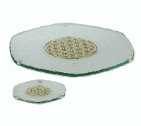 Energieplaat met Bloem des Levens Goudkleurig (9 cm) - thumbnail