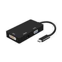 Adapter USB-C naar VGA/HDMI/DVI Aisens A109-0343 HDMI USB VGA USB 3.2 Zwart 15 cm - thumbnail