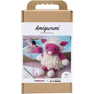 Creativ Company Https://www.cchobby.nl/hobbyset-amigurumi-schaap-roze-off-white-1-doos