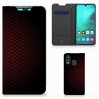 Samsung Galaxy A40 Hoesje met Magneet Geruit Rood - thumbnail