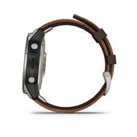 Garmin D2™ Mach 1 pilotensmartwatch met bruine leren band, referentienummer 010-02582-55, Zilver en zwart., strepen - thumbnail