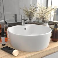 VidaXL Wastafel met overloop 36x13 cm keramiek matwit - thumbnail