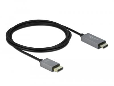 Delock 85929 DisplayPort-kabel DisplayPort / HDMI Aansluitkabel DisplayPort-stekker, HDMI-A-stekker 2 m Zwart, Grijs Vergulde steekcontacten, 4K UHD Delock 85929 DisplayPort-kabel DisplayPort / HDMI Aansluitkabel DisplayPort-stekker, HDMI-A-stekker 2 m Zwart, Grijs Vergulde steekcontacten, 4K UHD