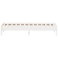 Bedframe massief grenenhout wit 90x200 cm - thumbnail