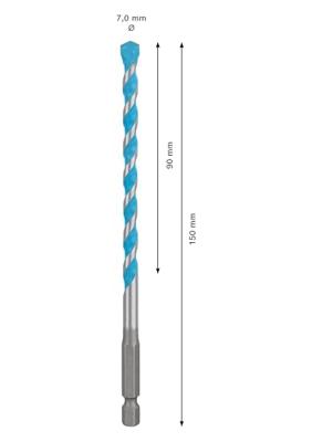 Bosch Accessoires Expert MultiConstruction HEX-9 boor 7 x 90 x 150 mm - 1 stuk(s) - 2608900580