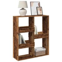 Boekenkast 100x33x135 cm bewerkt hout oud houtkleurig - thumbnail