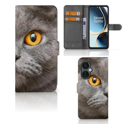 Telefoonhoesje | Met pasjeshouder | OnePlus Nord CE 3 Lite Britse Korthaar Telefoonhoesje | Met pasjeshouder | OnePlus Nord CE 3 Lite Britse Korthaar