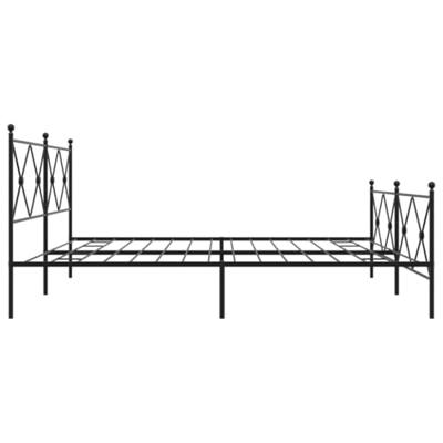 Bedframe met hoofd- en voeteneinde metaal zwart 193x203 cm Bedframe met hoofd- en voeteneinde metaal zwart 193x203 cm