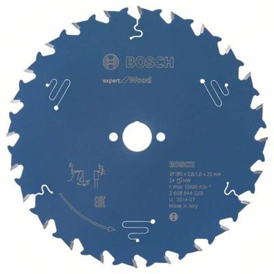 Bosch Accessories Expert for Wood 2608644029 Cirkelzaagblad 180 x 20 x 1.6 mm Aantal tanden: 24 1 stuk(s)
