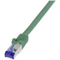 LogiLink C6A055S RJ45 USB-kabel CAT 6A S/FTP 2.00 m Groen 1 stuk(s) - thumbnail