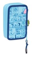 Schooletui met Accessoires Snoopy Love Blauw 12,5 x 19,5 x 5,5 cm 37 Onderdelen - thumbnail