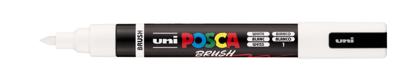 Posca brushmarker wit - creatieve marker voor kunstenaars en hobbyisten