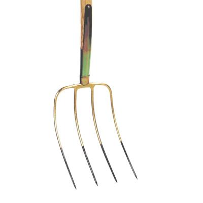 Mestvork 4 tanden houten steel 130 cm en stift verbinding Mestvork 4 tanden houten steel 130 cm en stift verbinding